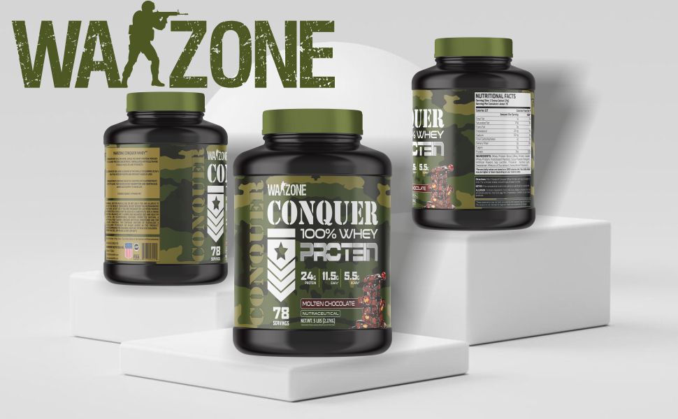 Warzone Conquer Whey Protein 78 Servings - Molten Chocolate