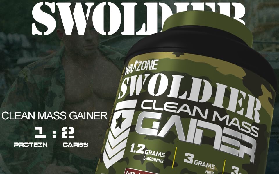 Warzone Swoldier Clean Mass Gainer – 6Lbs, Milk Chocolate