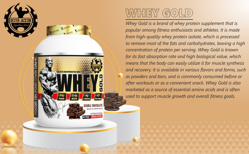 Dexter Jackson Gold Series Whey Gold - Cookies & Cream, 2268g (5 Lbs), 67 Servings