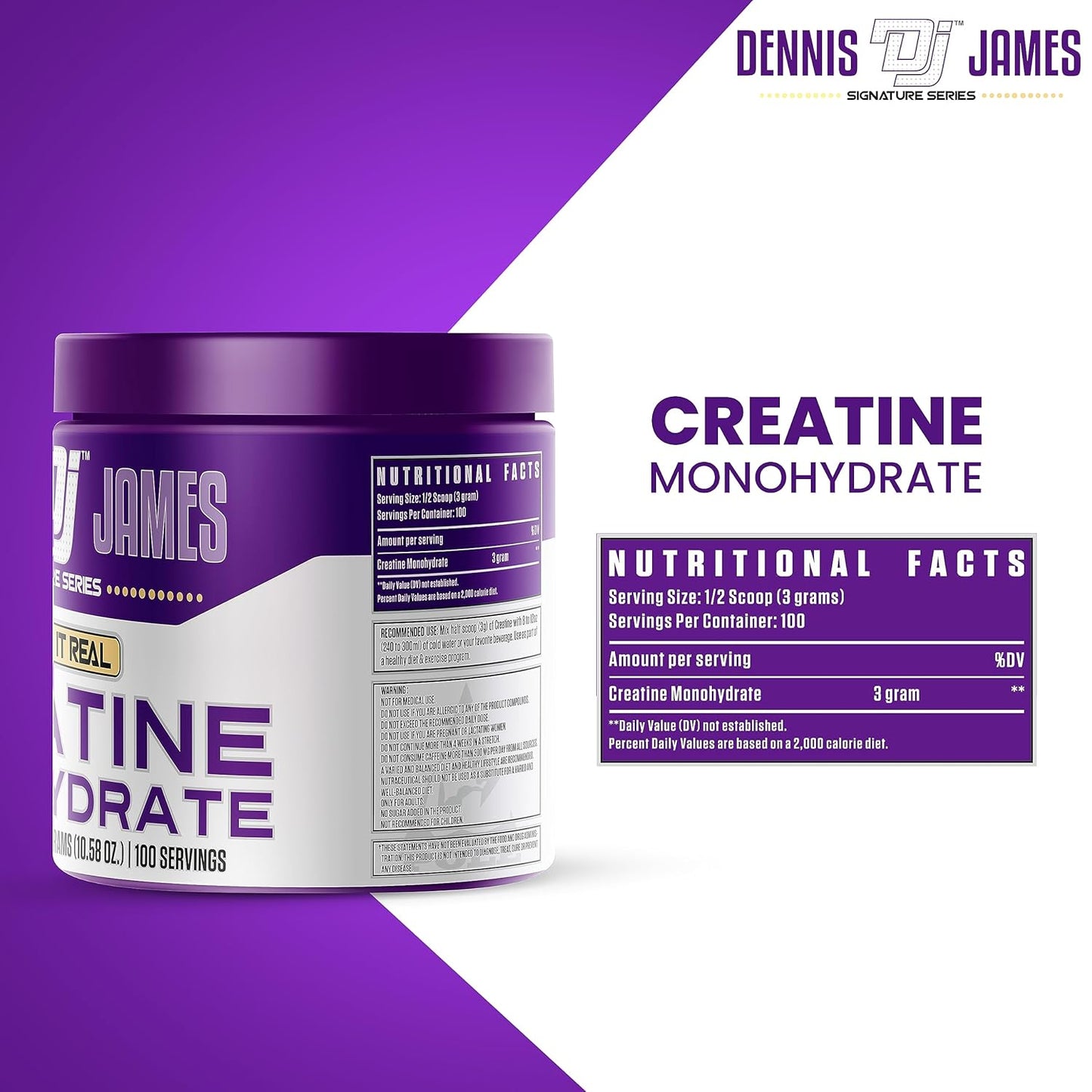 Dennis James Signature Series Creatine Monohydrate