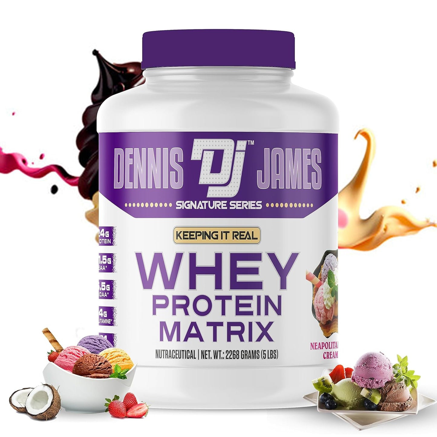 Signature Series Whey Protein Matrix 5lbs - Neapolitan Ice Cream