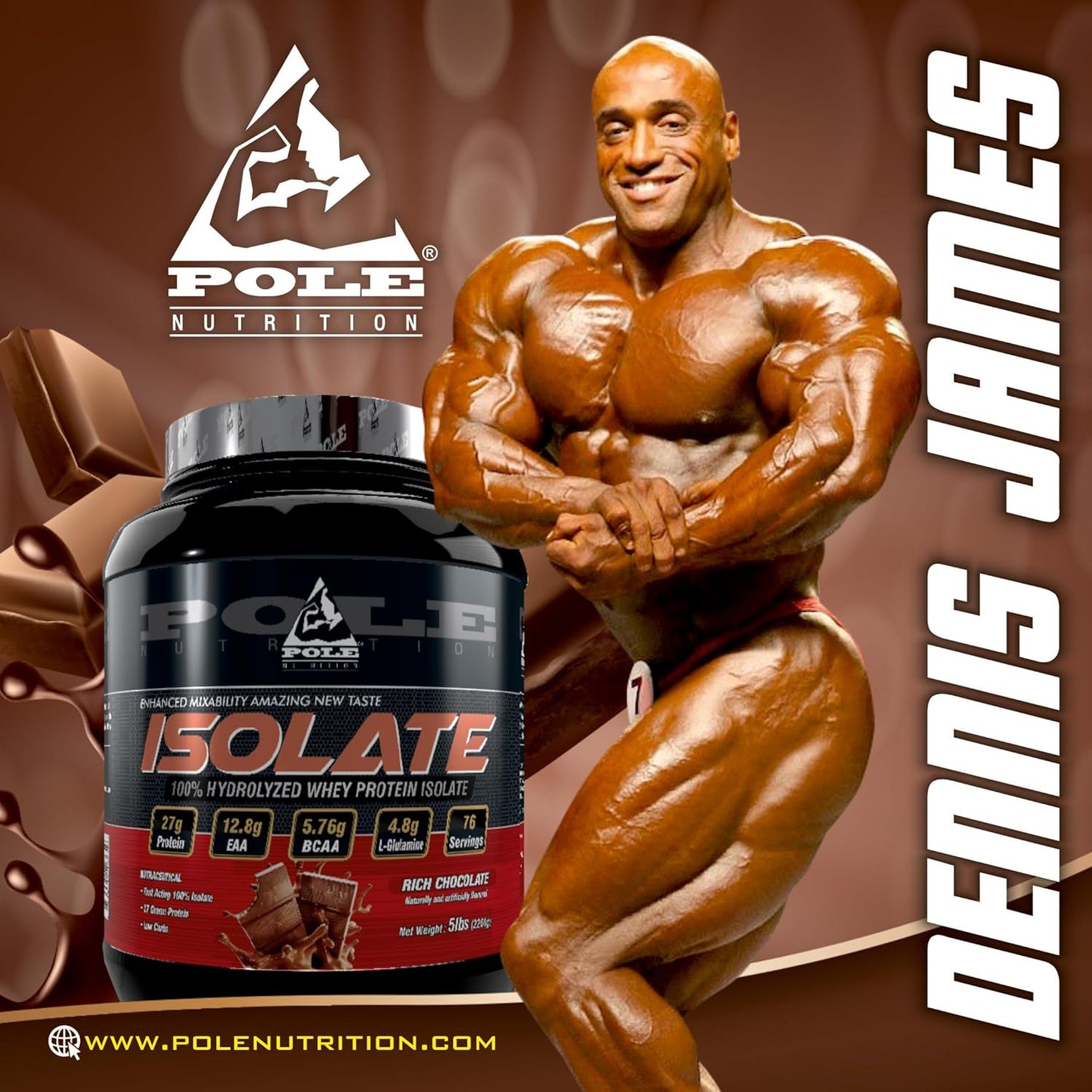 100% Hydrolyzed Whey Protein Isolate 5 lbs - Rich Chocolate