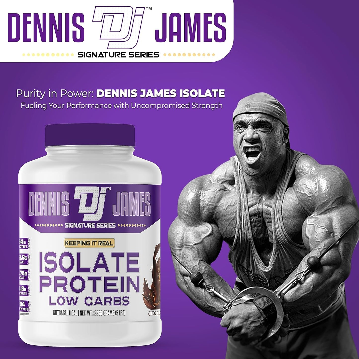 Dennis James Signature Series Isolate Protein Low Carbs 5lbs - Mango