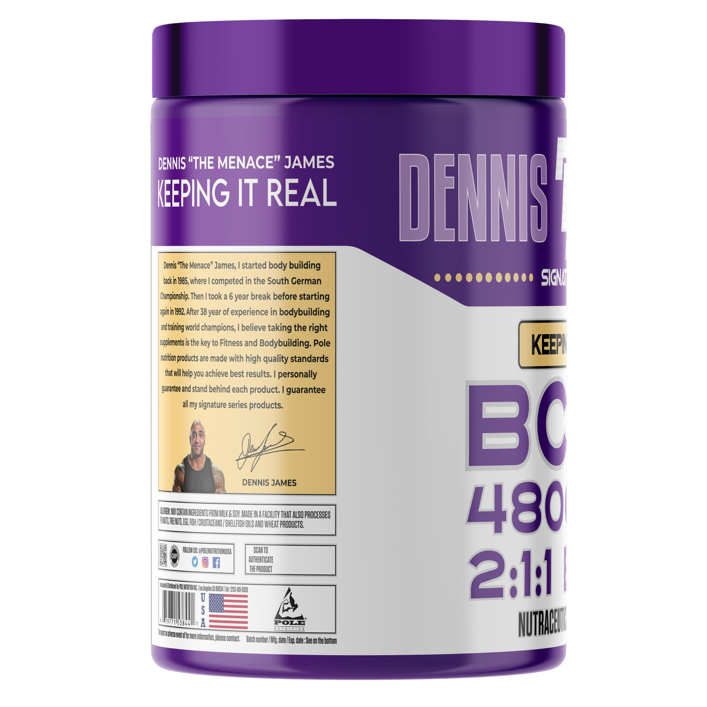 Dennis James Signature Series BCAA 4800MG, 400 Tablets
