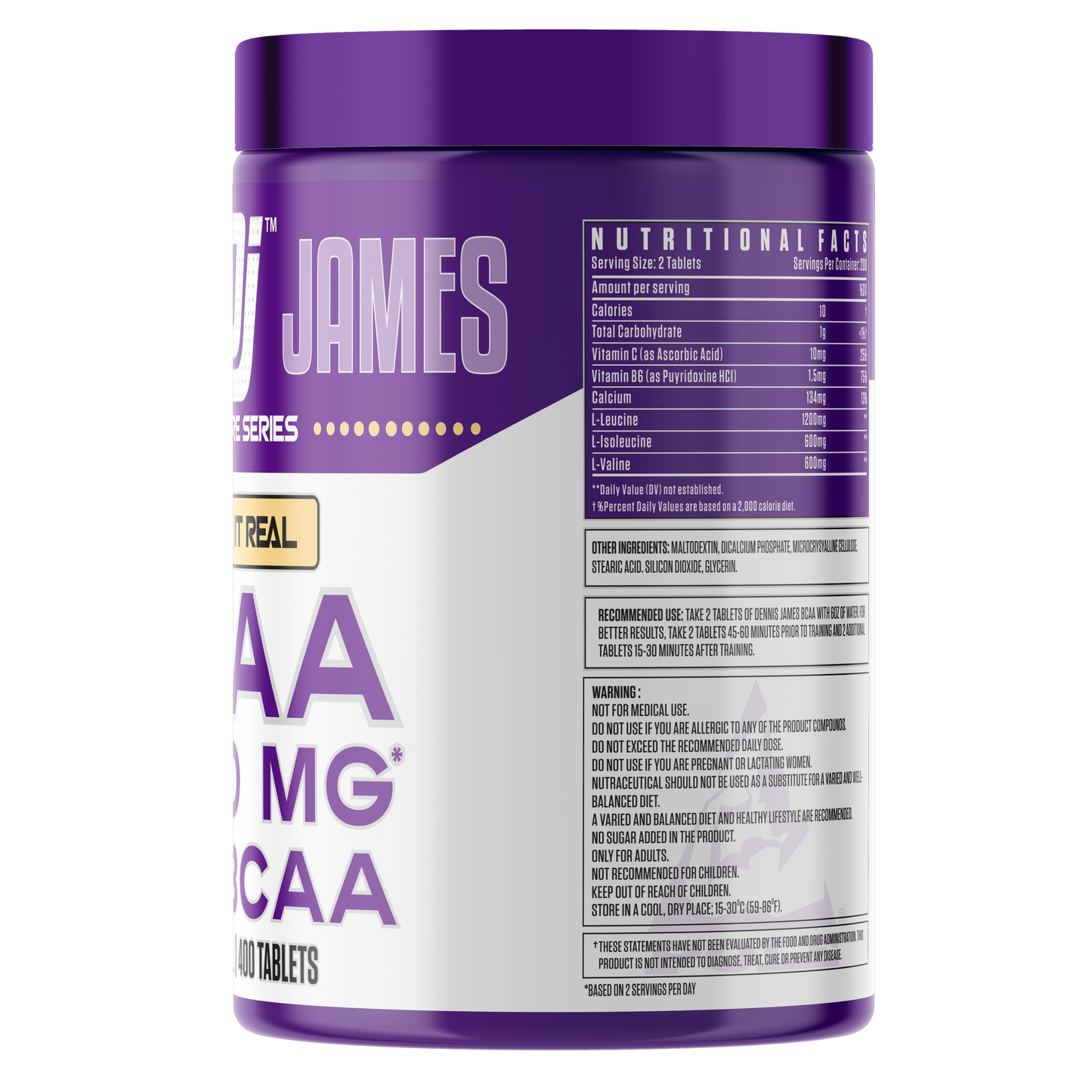 Dennis James Signature Series BCAA 4800MG, 400 Tablets