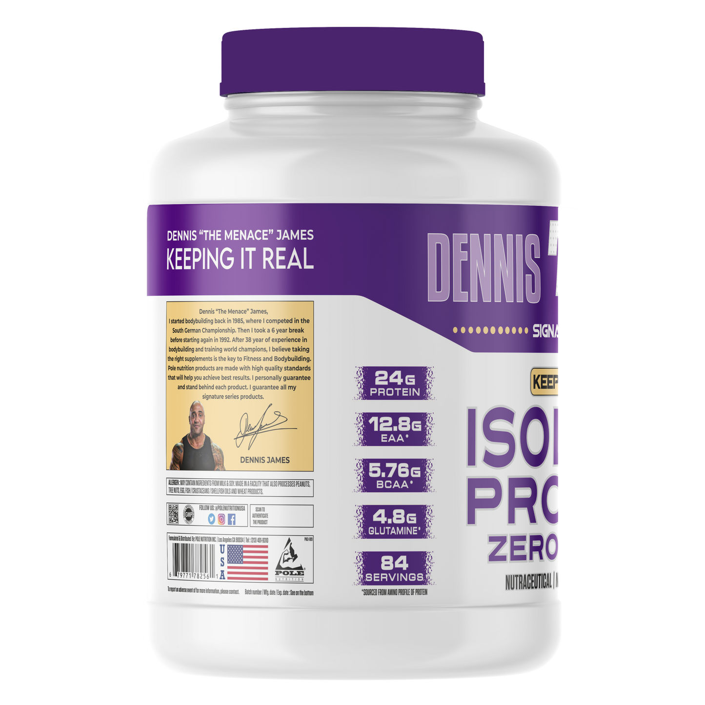 Dennis James Signature Series Isolate Protein Low Carbs 5lbs - Mango