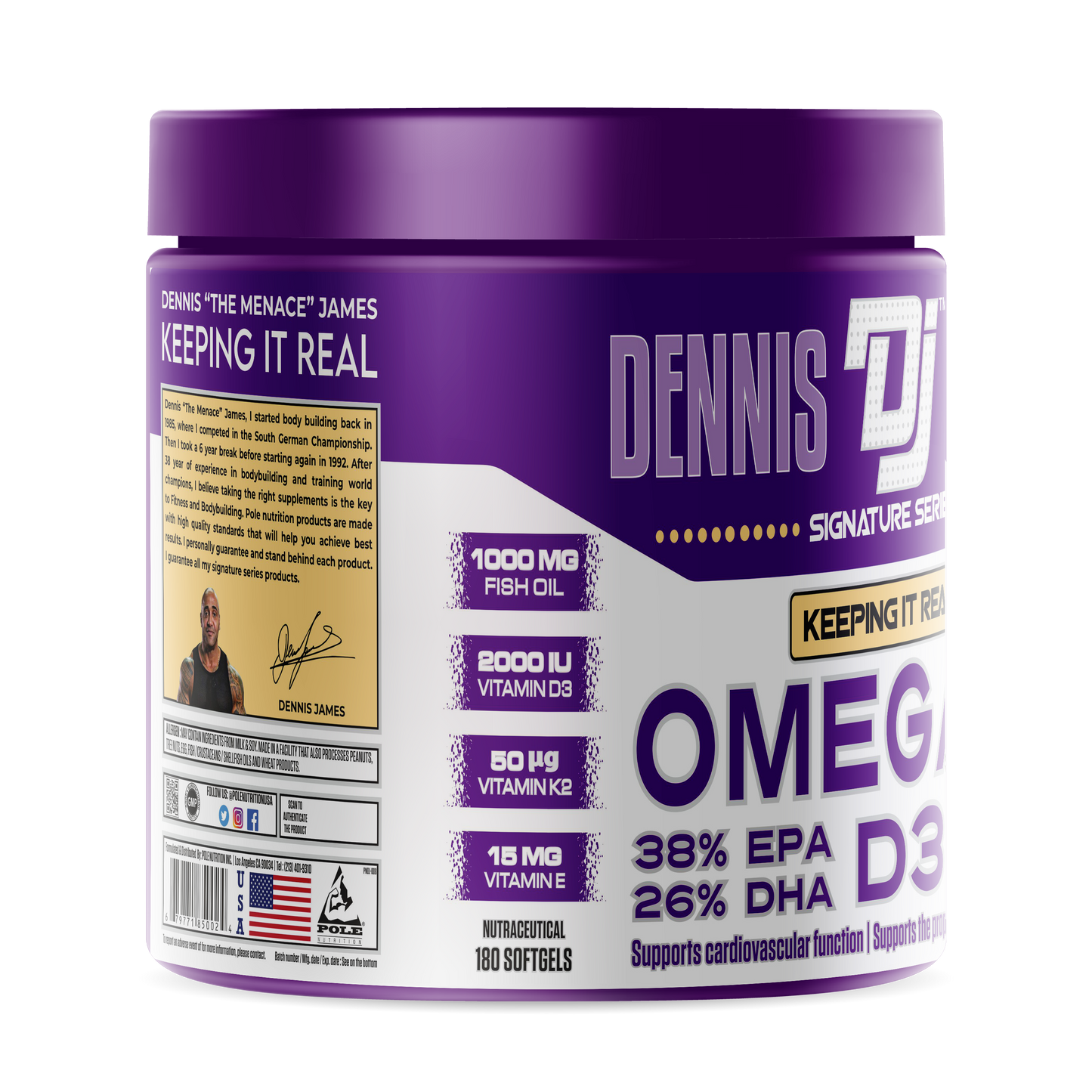 Dennis James Signature Series Omega-3 Fish Oil | 180 Softgel