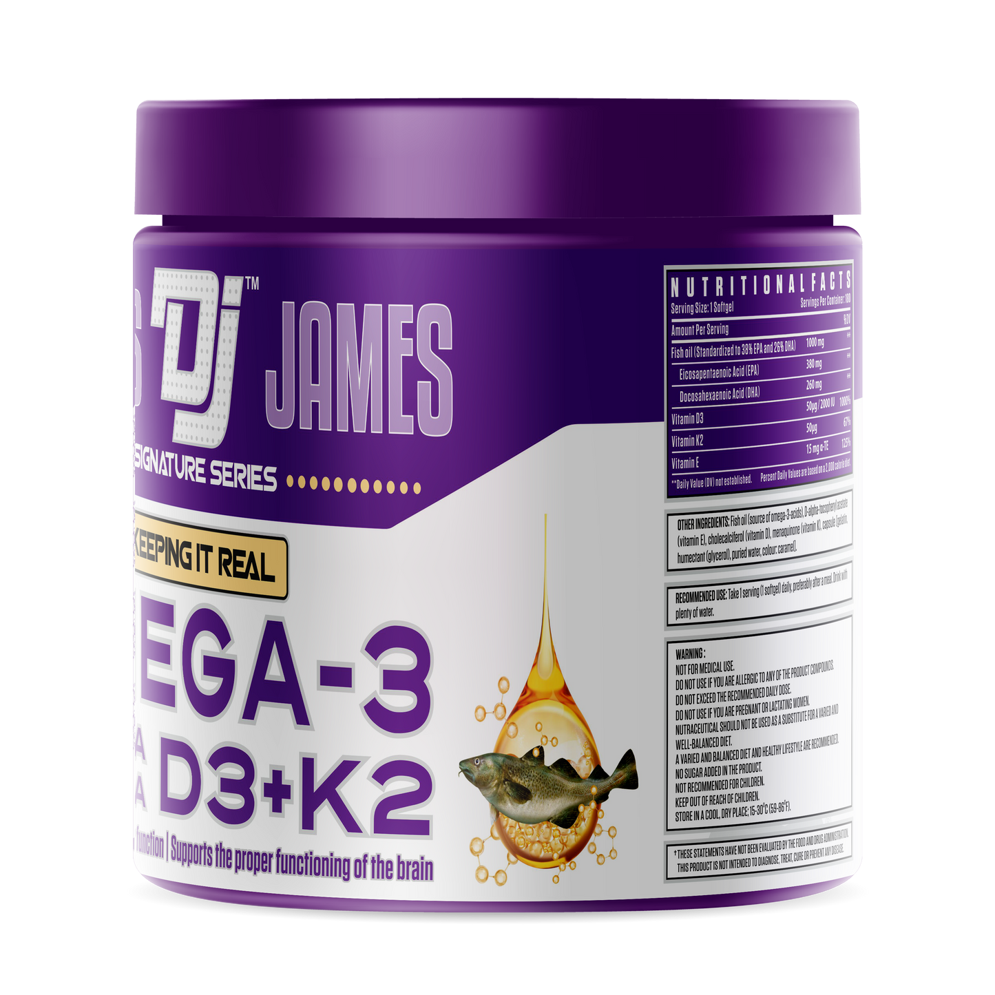 Dennis James Signature Series Omega-3 Fish Oil | 180 Softgel