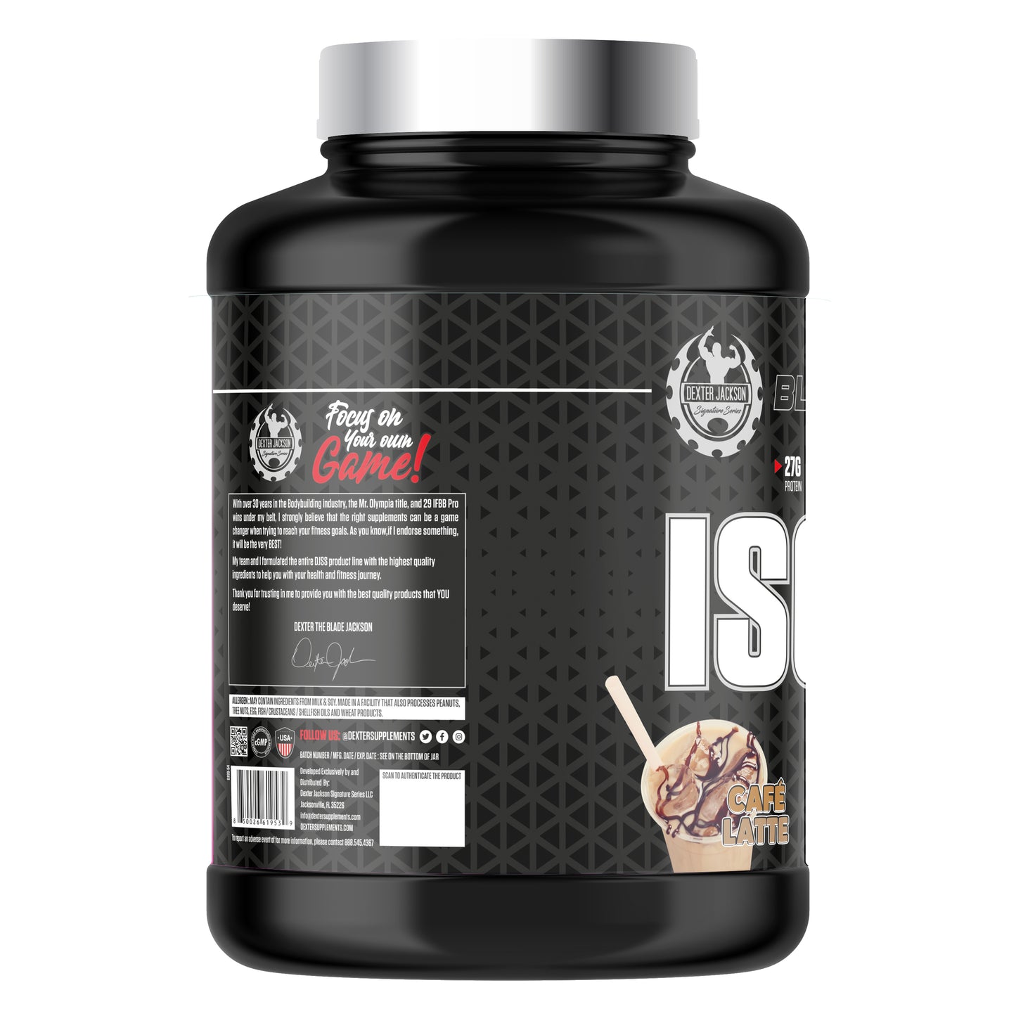 Dexter Jackson Black Series Isolate Whey Protein 5 lbs. - Cafe Latte