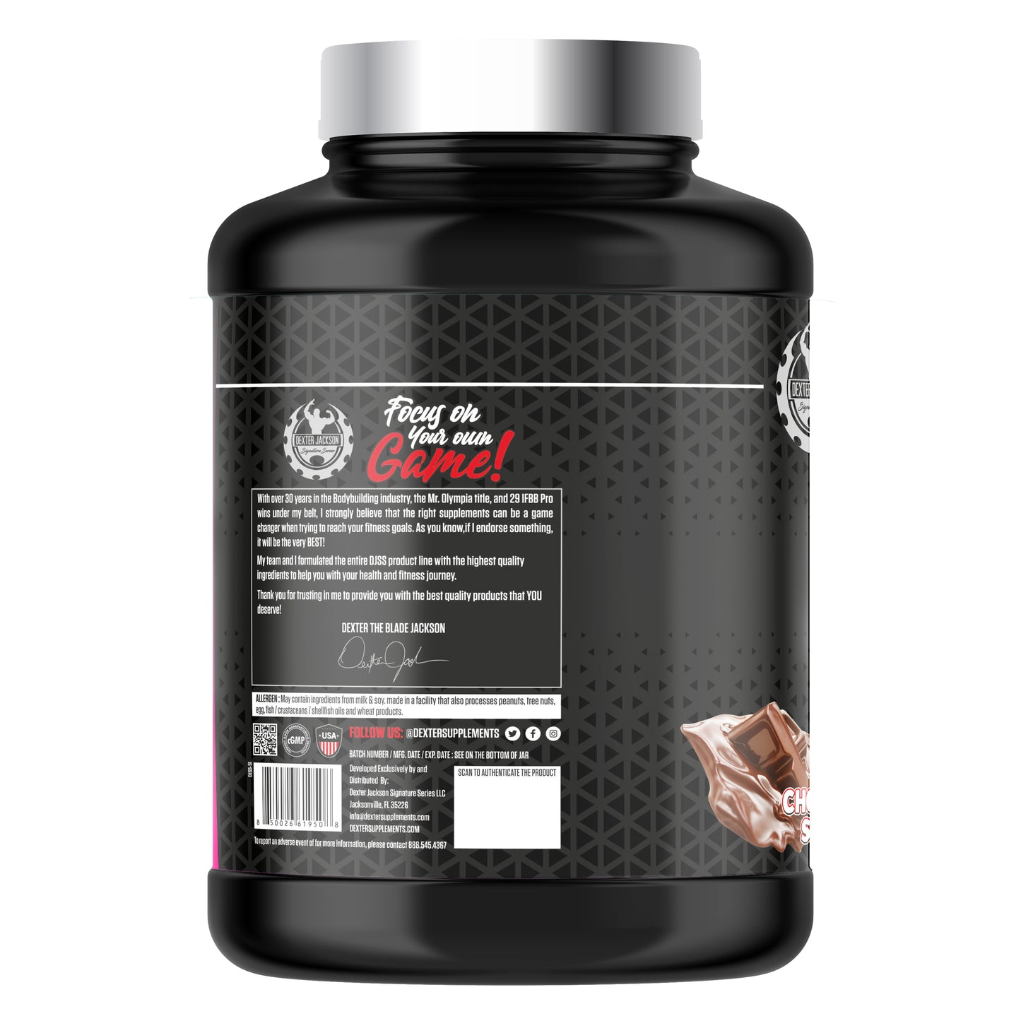 DEXTER JACKSON Black Series Isolate & Hydrolyzed Whey Protein 5 Lbs (76 Servings) - Chocolate Splash