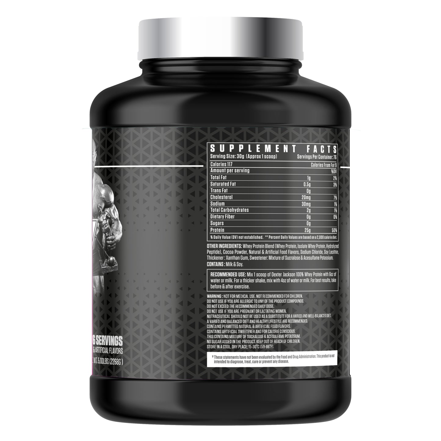 DEXTER JACKSON Black Series Isolate & Hydrolyzed Whey Protein 5 Lbs (76 Servings) - Chocolate Splash