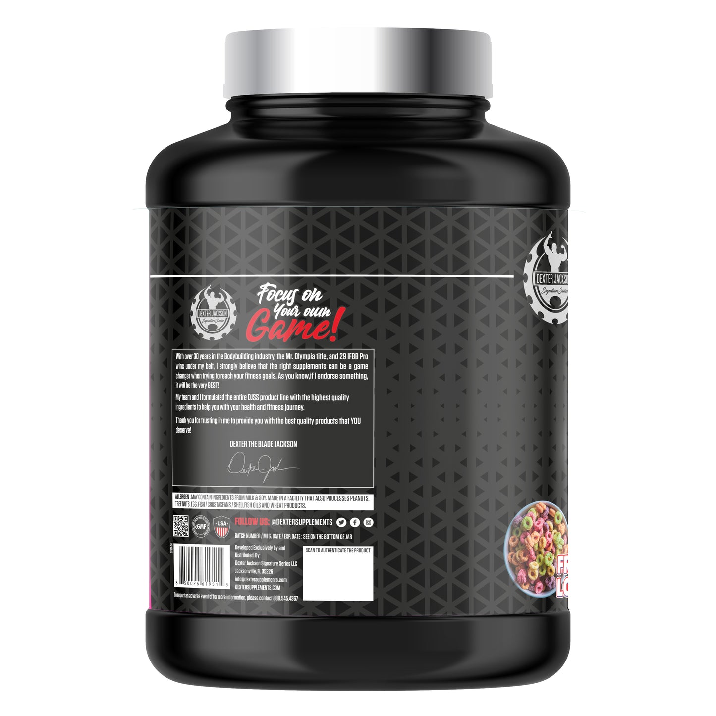 DEXTER JACKSON Black Series Isolate & Hydrolyzed Whey Protein 5 Lbs (76 Servings) - Froot Loops