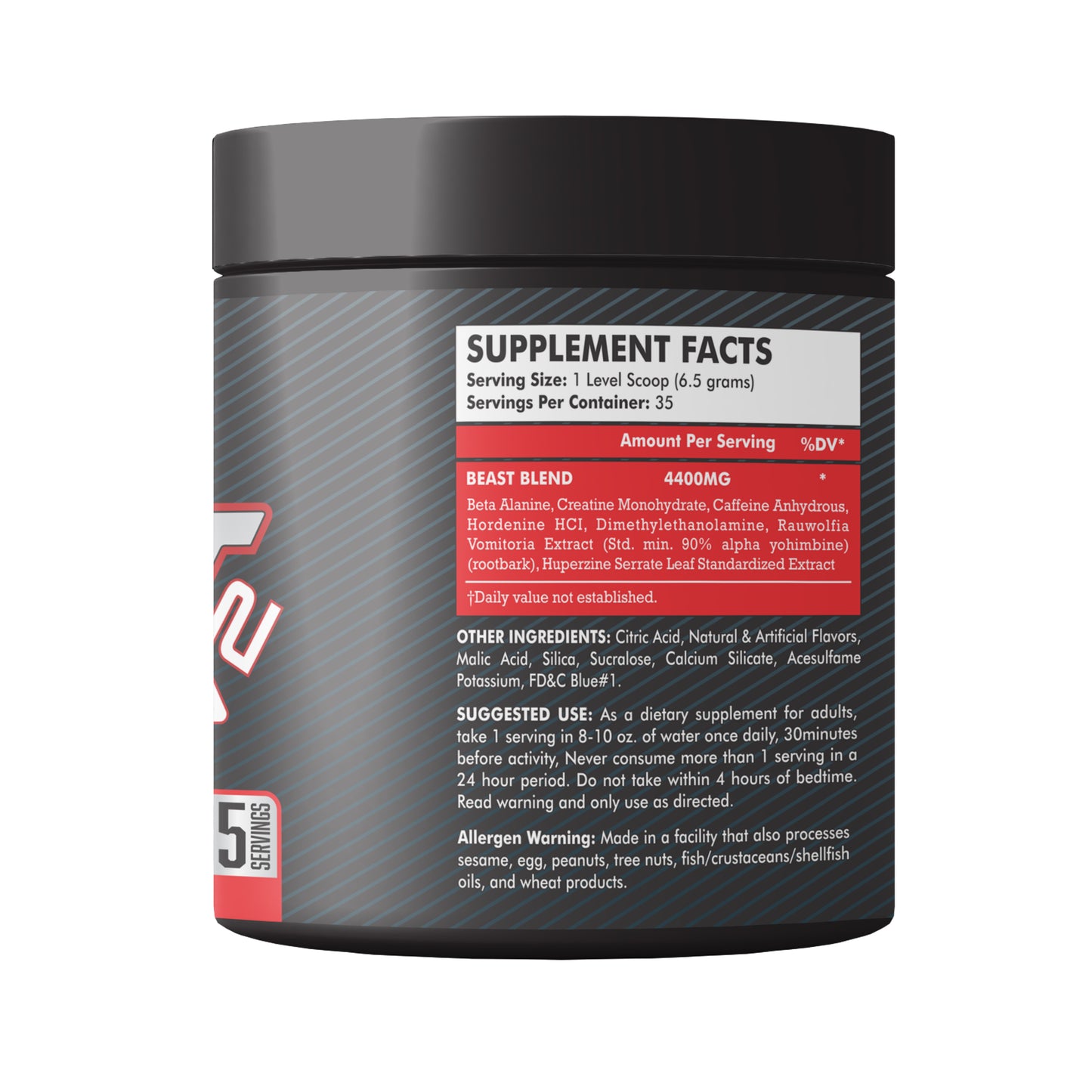 Monster Labs Beast V2, Pre Workout, 35 Servings (Blue Raspberry)