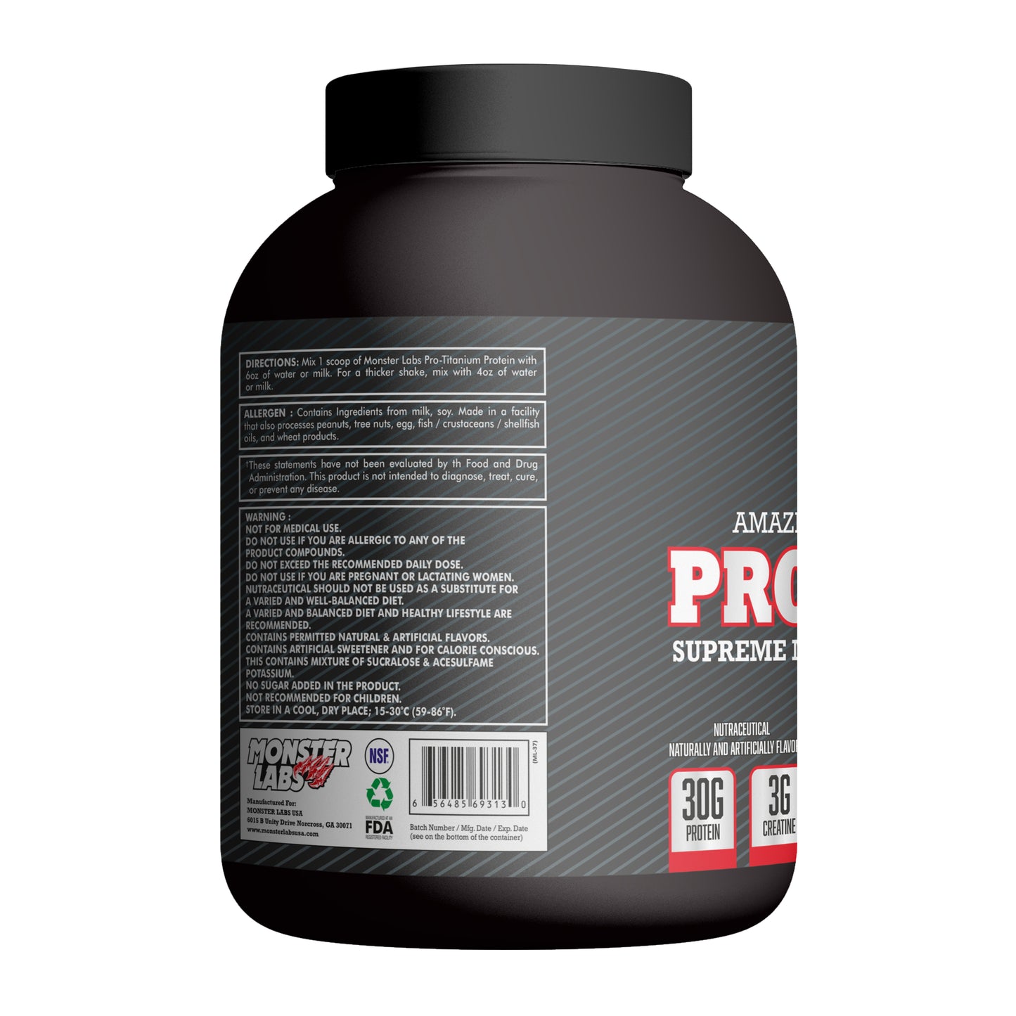 Monster Labs Pro Titanium 100% Fast-Absorption Whey Protein - Double Chocolate