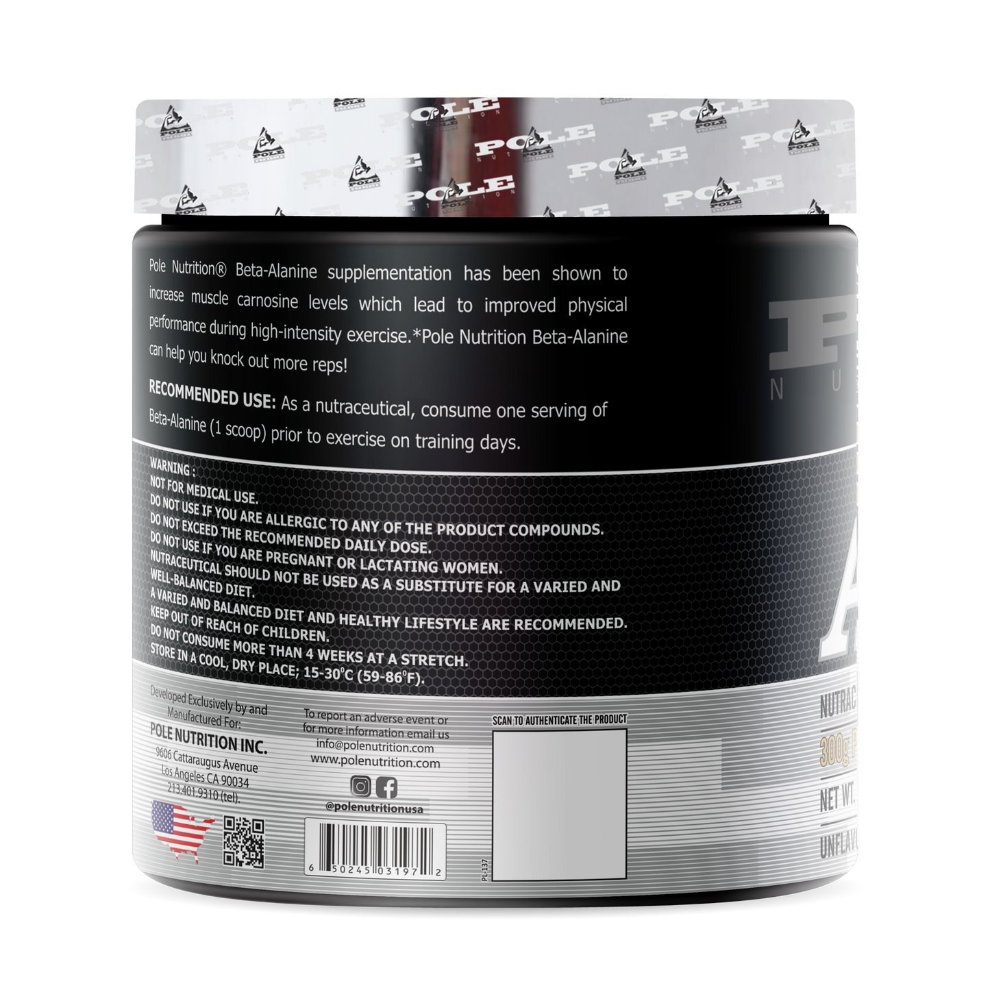 Beta Alanine 300g - Boost Endurance & Strength
