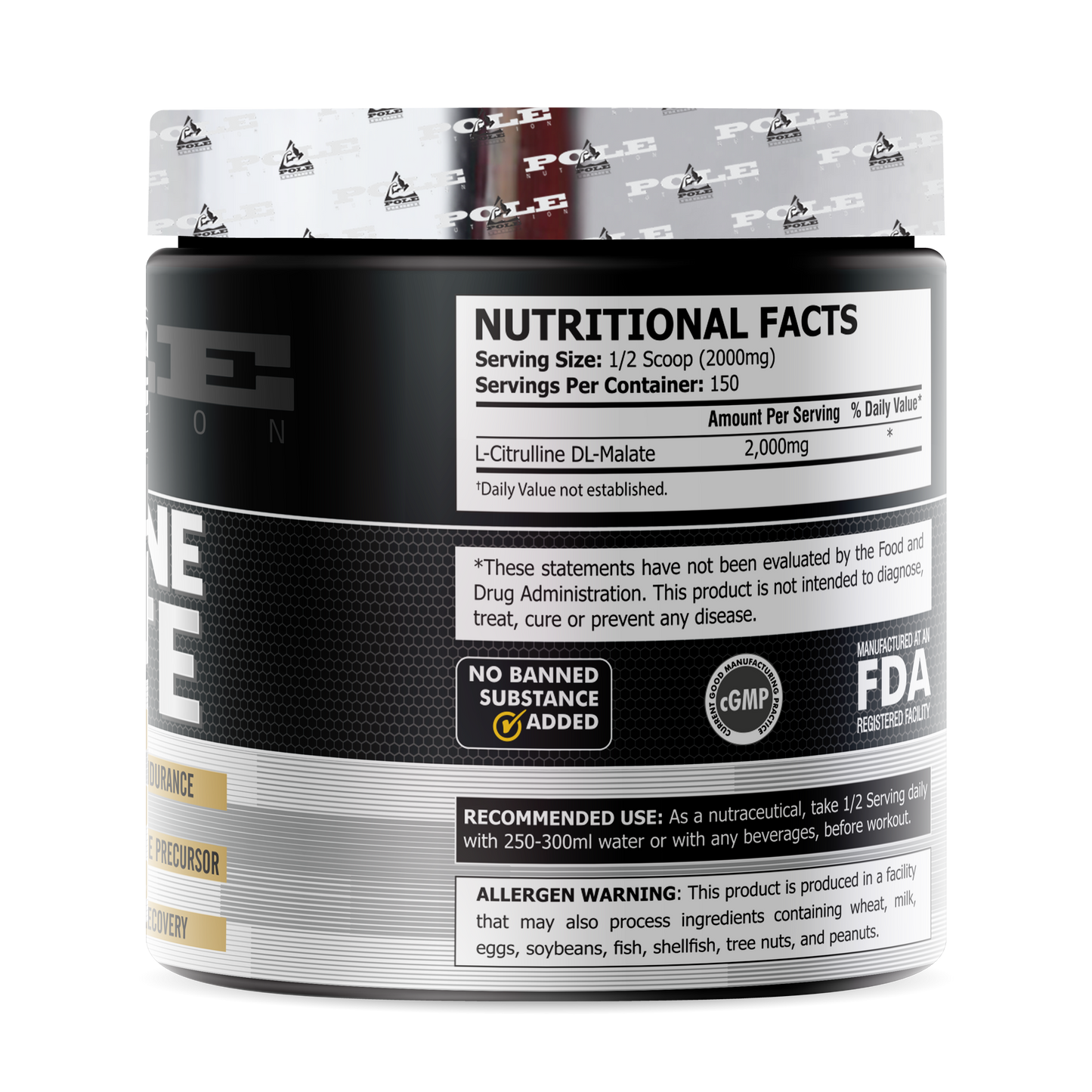 Citrulline Malate 300g - Enhances Exercise Performance & Cardiovascular Health