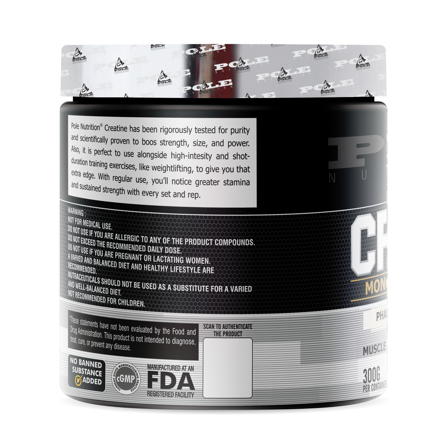 Creatine Monohydrate 300g 100 Servings