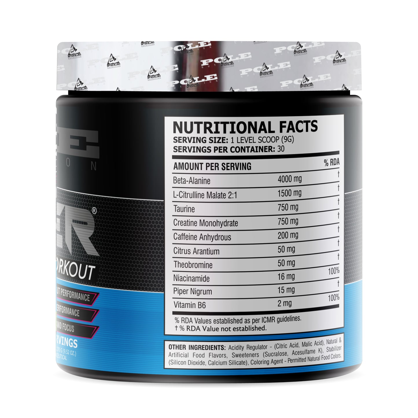 Teazer Pre-Workout Blue Raspberry (30 Servings)