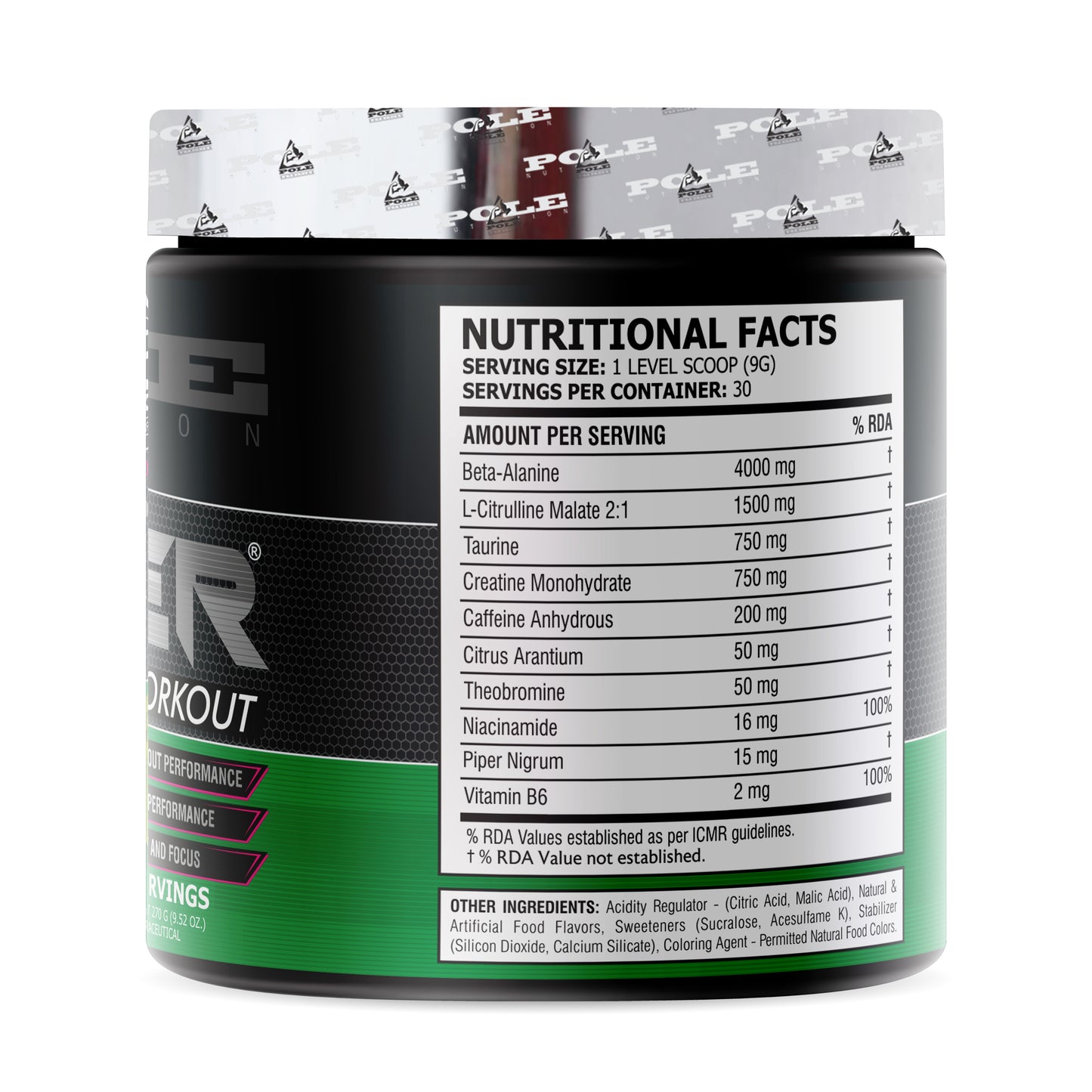 Teazer Pre-Workout Green Apple (30 Servings)