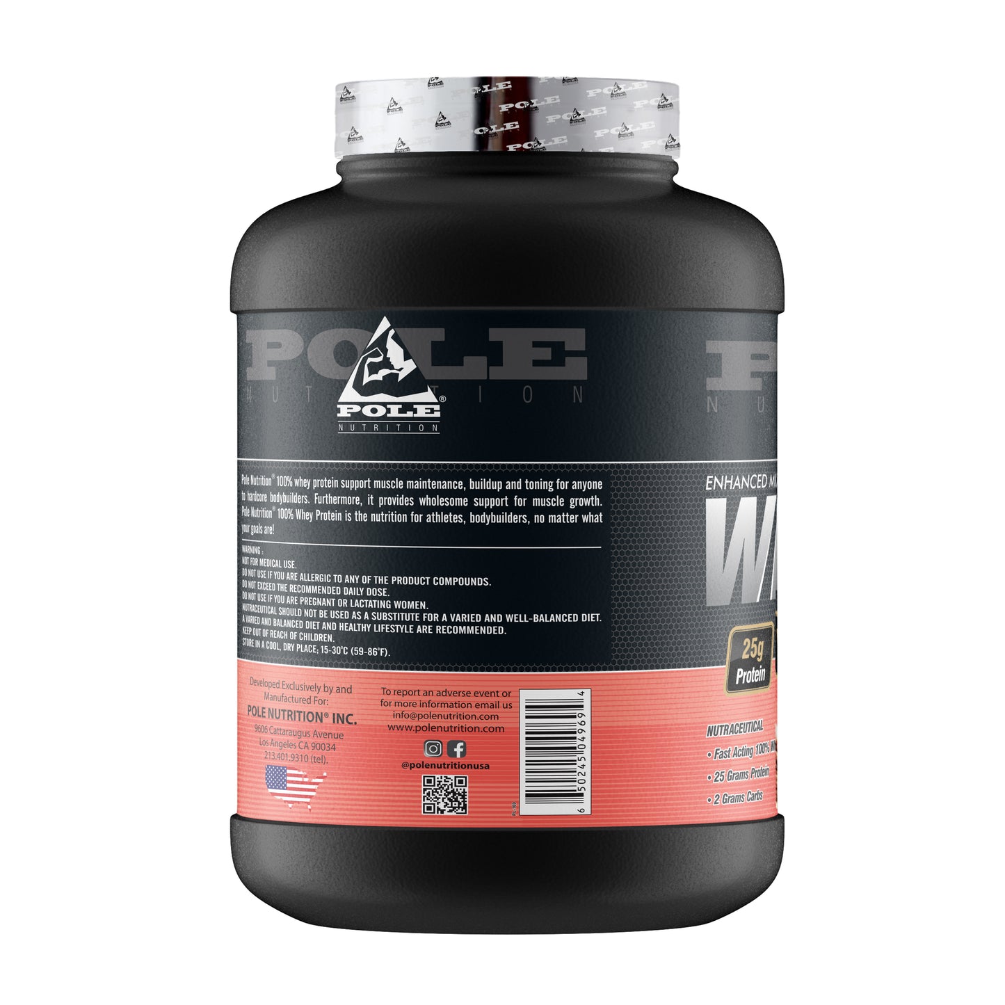 Pole Nutrition Whey Protein - American Banana Split, 5lbs (76 Servings)