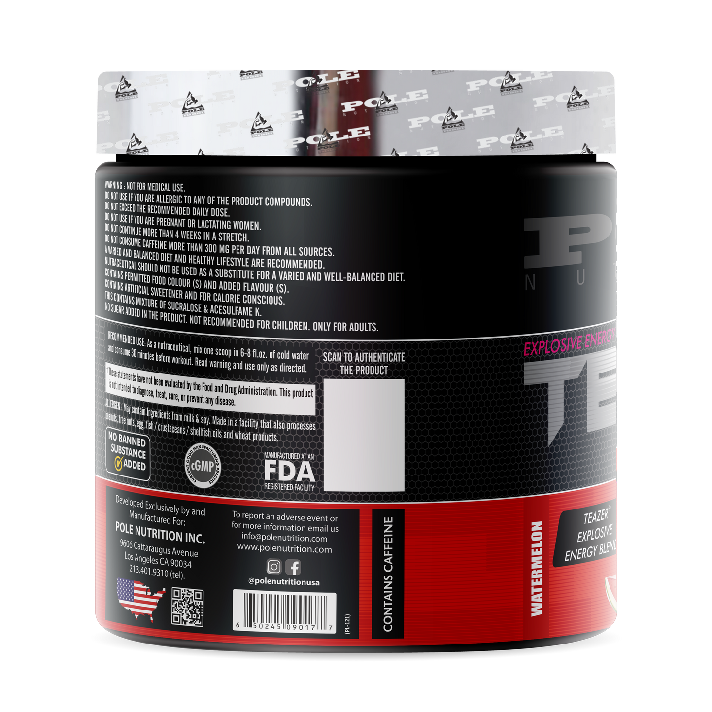Teazer Pre-Workout Watermelon (30 Servings)