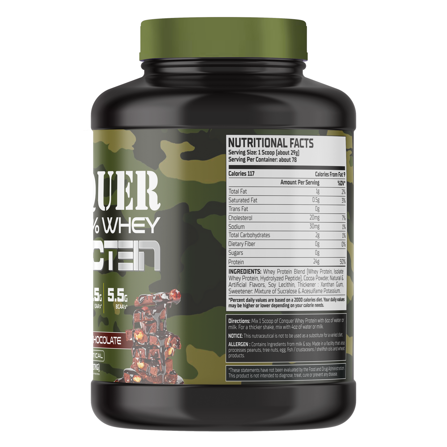 Warzone Conquer Whey Protein 78 Servings - Molten Chocolate