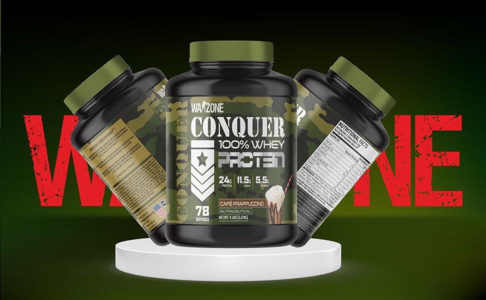 Warzone Conquer Whey Protein 78 Servings - Café Frappuccino