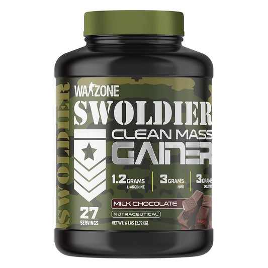 Warzone Swoldier Clean Mass Gainer – 6Lbs, Milk Chocolate