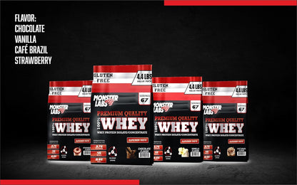 100% Whey Protein Powder - Café Brazil, 4.4 Lbs, 67 Servings