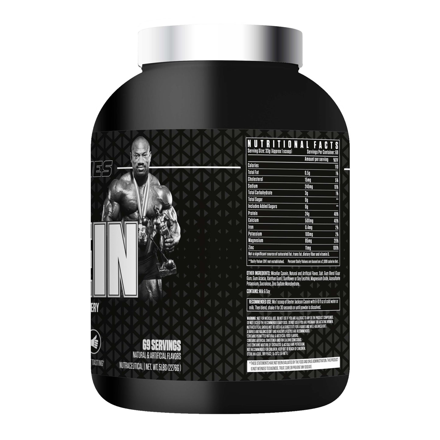 Black Series Casein Protein - Strawberry (5 Lbs), 69 Servings