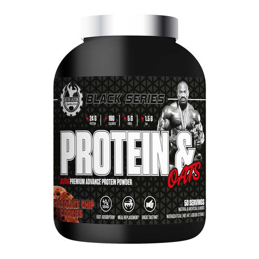 Black Series Protein Oats – Ultra Premium Advance Protein Powder - Chocolate Chip (50 Servings)