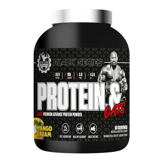 Black Series Protein Oats – Ultra Premium Advance Protein Powder - Mango Cream (50 Servings)