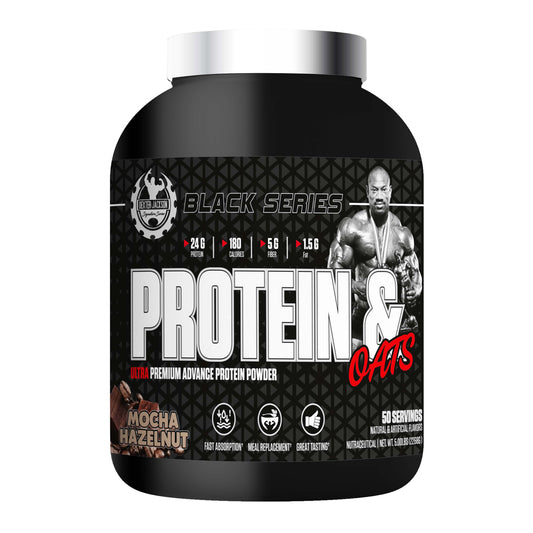 Black Series Protein Oats – Ultra Premium Advance Protein Powder - Mocha Hazelnut (50 Servings)