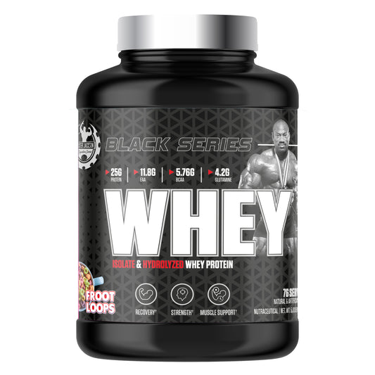 DEXTER JACKSON Black Series Isolate & Hydrolyzed Whey Protein 5 Lbs (76 Servings) - Froot Loops