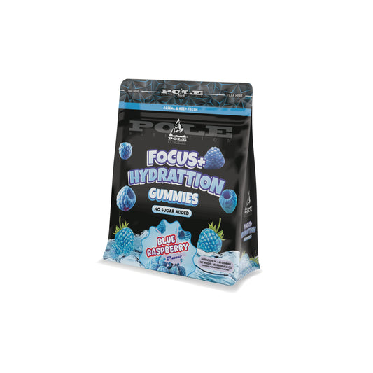 Focus + Hydration Gummies with No Added Sugar (Blueberry, 60 Gummies)