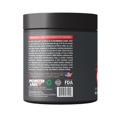 Monster Labs Beast V2, Pre Workout, 35 Servings (Fruit Punch)