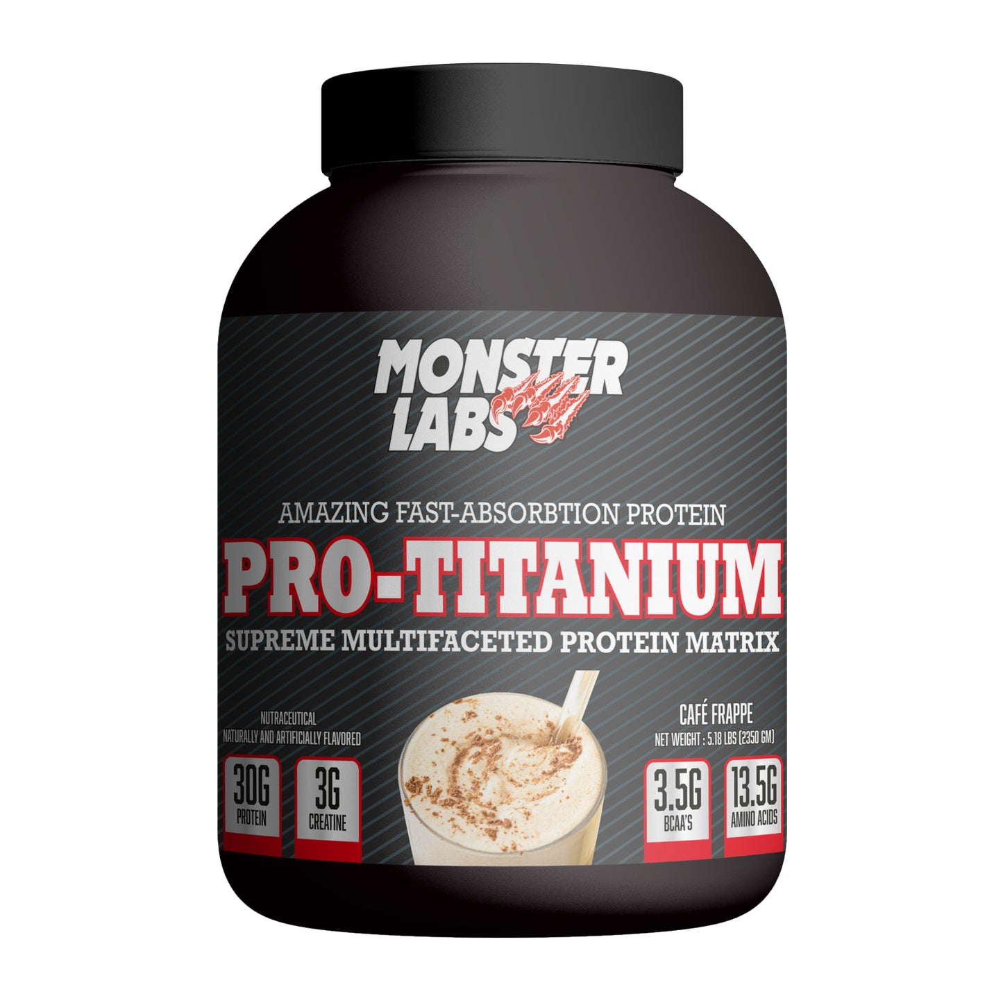 Monster Labs Pro Titanium 100% Fast-Absorption Whey Protein - Cafe Frappe