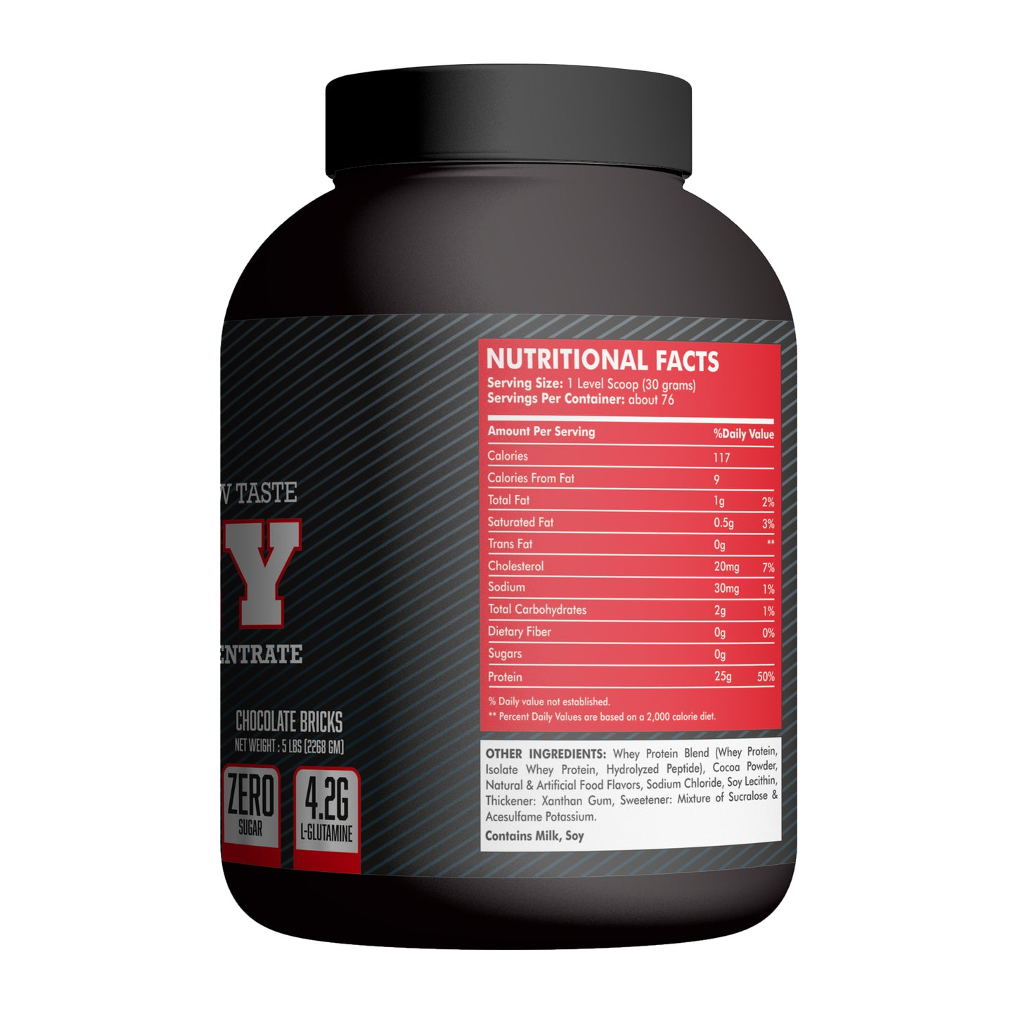 Monster Labs Whey Protein - Chocolate Bricks, 5lbs (76 Servings)