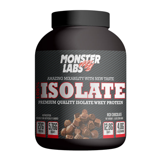 Monster Labs 100% Isolate Whey Protein 5 lbs - Rich Chocolate