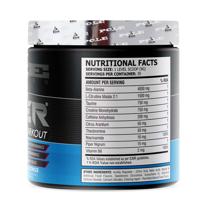 Teazer Pre-Workout Blue Raspberry (30 Servings)