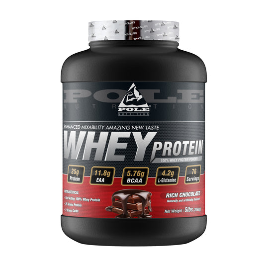Pole Nutrition Whey Protein - Rich Chocolate, 5lbs (76 Servings)