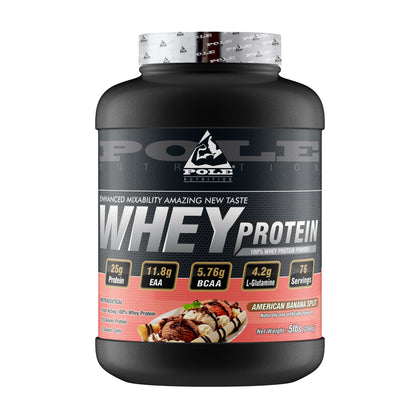 Pole Nutrition Whey Protein - American Banana Split, 5lbs (76 Servings)