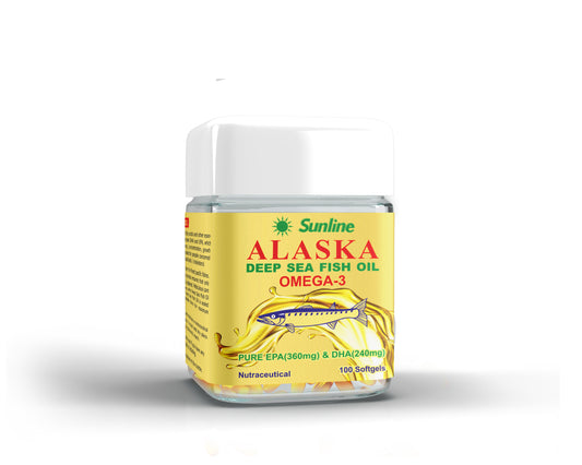 Sunline Alaska Deep Sea Fish Oil Omega-3, 100 Softgels