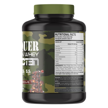 Warzone Conquer Whey Protein 78 Servings - Molten Chocolate