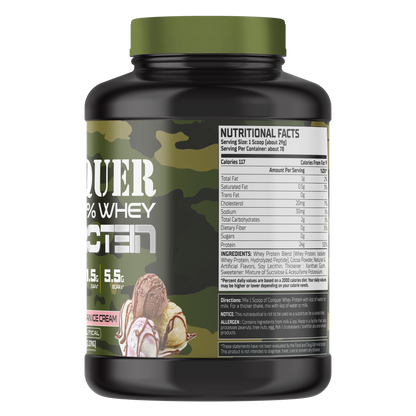Warzone Conquer Whey Protein 78 Servings - Neapolitan Ice Cream