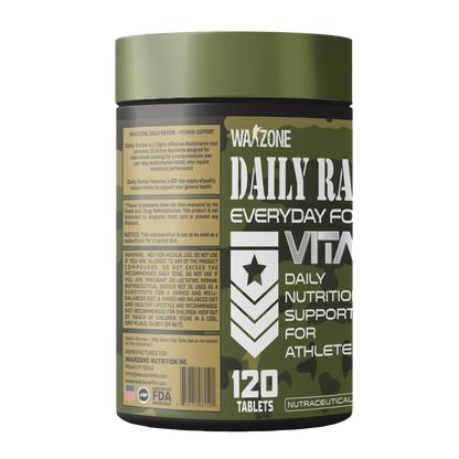 Warzone Daily Ration Multivitamin, 120 Softgels