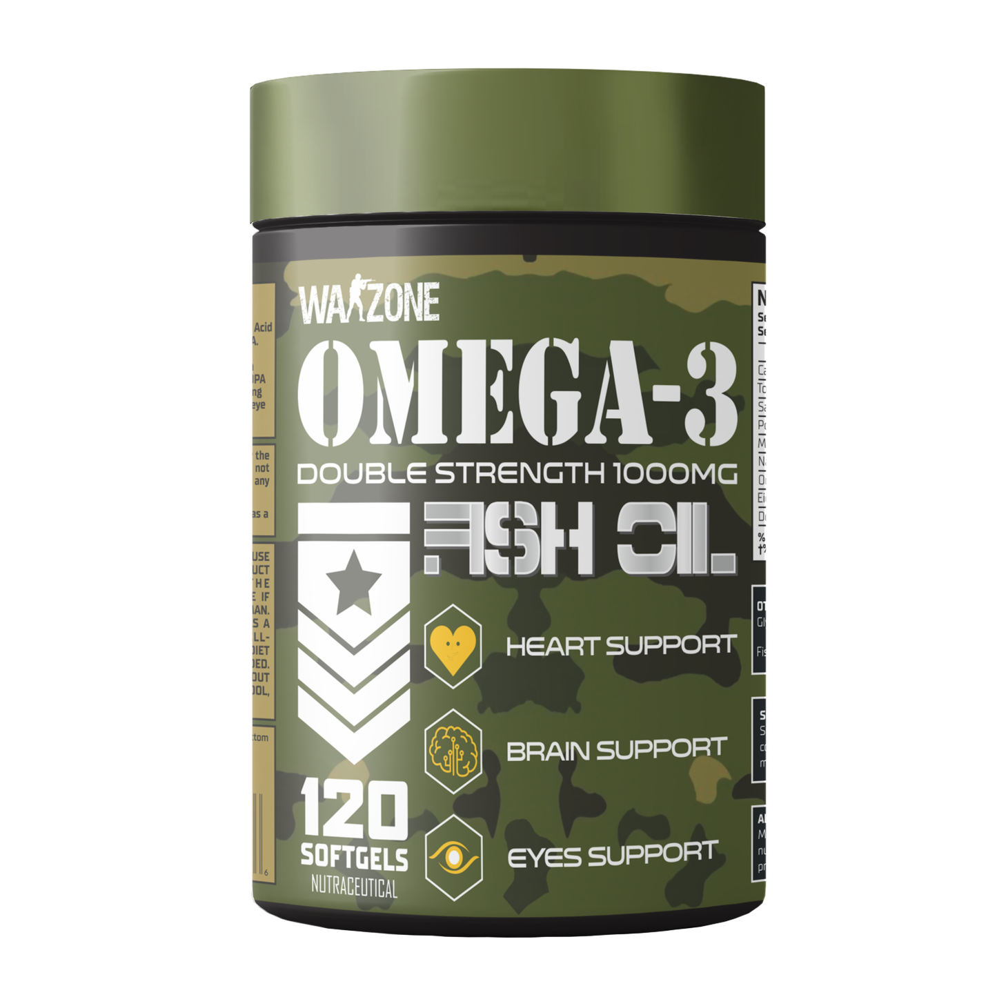 Warzone Double Strength Omega-3, 120 Softgels